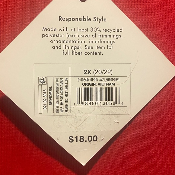 Ava & Viv Red Sleeveless Tank Top - Picture 2 of 4